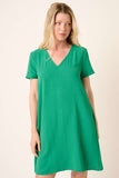 Short Sleeve Pocketed Shift Dress