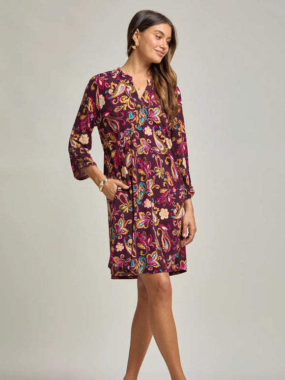 Scarlett Signature A-Line Dress with Mandarin Collar