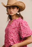 Winona Textured Blouse – Floral