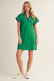 Classic Contrast Polo Dress