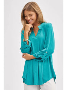 Lizzy 3/4 Sleeve Signature Solid Top