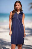 Dockside Days Quarter-Zip Sleeveless Dress