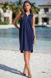 Dockside Days Quarter-Zip Sleeveless Dress