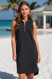 Dockside Days Quarter-Zip Sleeveless Dress
