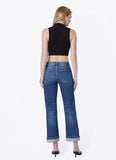 Single Cuff Cropped Straight Leg Denim