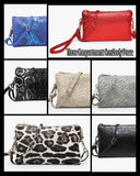 Riley Three Compartment Crossbody/Wristlet - Many Colors