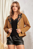 Desert Rose Embroidered Fringe Western Jacket