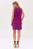 Paisley Faire Isle Tunic Dress - Magenta/Black
