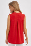 Lizzy Sleeveless Signature A-Line Solid Top