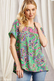 SJ Square Neck and Embroidered Top