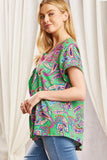 SJ Square Neck and Embroidered Top