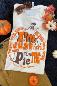 Just Here for the Pie Graphic Tee - Cream