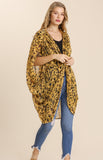 Animal Print Gold Lined Cocoon Kimono