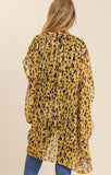 Animal Print Gold Lined Cocoon Kimono