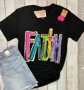 Callie Ann Faith Graphic Tee - Black