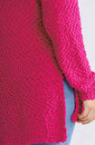 Popcorn Side Slit Pullover Sweater