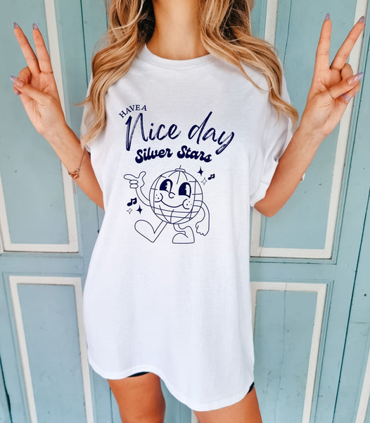 T-shirt Have A Nice Day Graphique - Coton épais, Unisexe - Vintage Apparel - Neuf