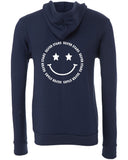 Zip-Up Hoodie - Silver Stars Smiley Face