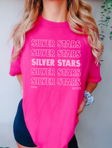 Comfort Colors Tee - Stacked Silver Stars