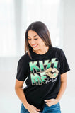 Kiss Me For Luck Graphic Tee - Black