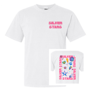 Comfort Colors Tee - Disco Party Silver Stars