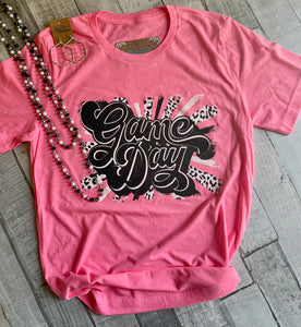 Pink Out Game Day Graphic Tee - Neon Pink